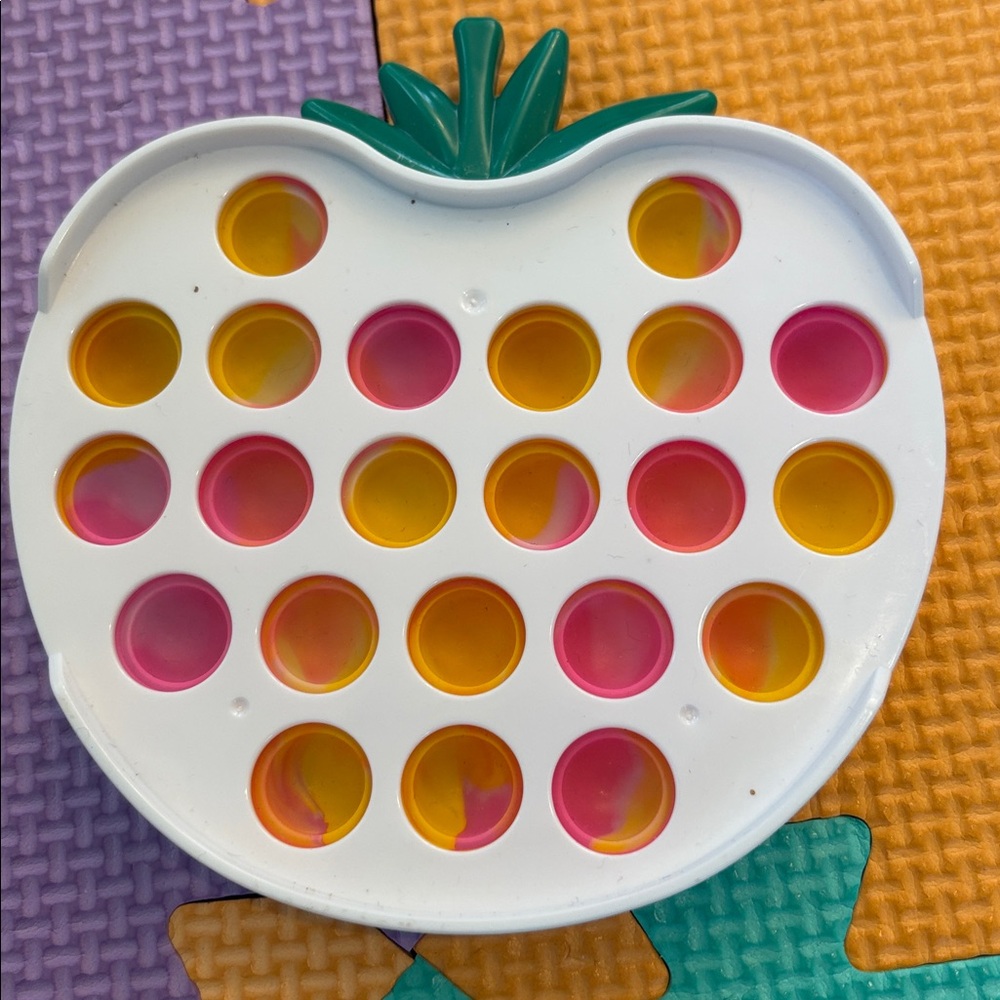 Strawberry-Shaped Pop It Fidget Toy